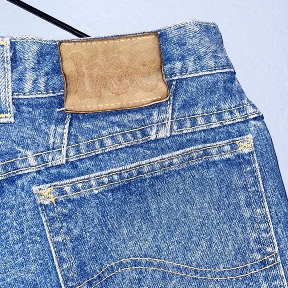 Lees 90s LONG CUTOFF JEAN SHORTS 11 Med/ 26" - Picture 3 of 7